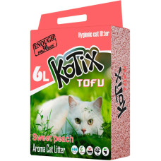 Наповнювач для котячого лотку на основі тофу KOTIX TOFU Honey Peach, з ароматом персика 6 л