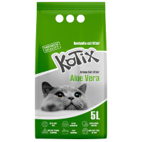 Бентонитовый наполнитель KOTIX Aloe Vera алоэ вера, зеленые гранулы 5 л