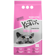 Бентонітовий наповнювач KOTIX Baby Powder дитяча присипка, рожеві гранули 10 л