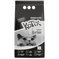 Бентонитовый наполнитель KOTIX Extra Activated Carbon с активированным углем 10 л