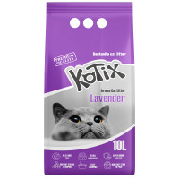 Бентонитовый наполнитель KOTIX Lavender лаванда, фиолетовые гранулы 10 л