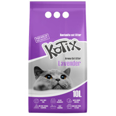 Бентонітовий наповнювач KOTIX Lavender лаванда, фіолетові гранули 10 л