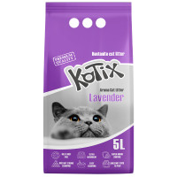 Бентонитовый наполнитель KOTIX Lavender лаванда, фиолетовые гранулы 5 л