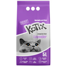 Бентонітовий наповнювач KOTIX Lavender лаванда, фіолетові гранули 5 л