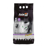 Бентонітовий наповнювач з ароматом лаванди AnimAll (ЕнімАлл) Cat litter Premium - білий наповнювач для котячих туалетів 5 л