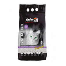 Бентонітовий наповнювач з ароматом лаванди AnimAll (ЕнімАлл) Cat litter Premium - білий наповнювач для котячих туалетів 5 л