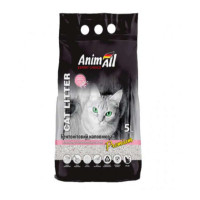 Бентонітовий наповнювач з ароматом дитячої присипки AnimAll (ЕнімАлл) Cat litter Premium - білий наповнювач для котячих туалетів 5 л