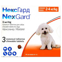 Жевательные таблетки для собак NexGard 2-4 кг, 1 таблетка
