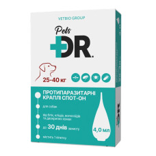 Протипаразитарні краплі DR.Pets Спот-Он для собак від 25 до 40 кг, 4 мл