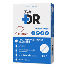 Протипаразитарна таблетка DR. Pets УльтраКвадро для собак від 16 до 30 кг