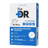 Противопаразитарная таблетка DR. Pets Ультра-Квадро для собак от 30 до 60 кг