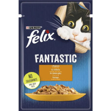 Вологий корм Felix Fantastic для кішок, з куркою в желе 85 г*26 шт.