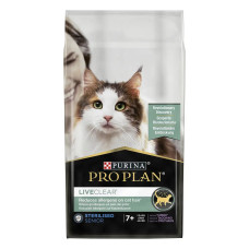 Сухий корм для стерилізованих котів старше 7 років Purina Pro Plan LiveClear Sterilised Senior 7+, з індичкою, 1,4 кг