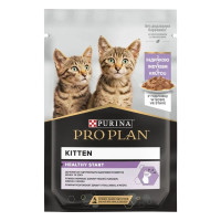 Вологий корм для кошенят Pro Plan Kitten Healthy Start pouch 85 г*26 шт - індичка