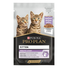 Вологий корм для кошенят Pro Plan Kitten Healthy Start pouch 85 г*26 шт - індичка