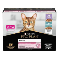 Влажный корм для кошек с чувствительным пищеварением Purina Pro Plan Delicate индейка и рыба (10 шт. х 85 г)