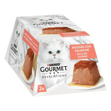 Вологий корм Gourmet Perle Revelations для кішок із лососем 57г*2шт