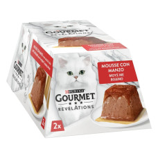 Вологий корм Gourmet Perle Revelations для кішок із яловичиною 57г*2шт
