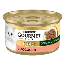 Gourmet Gold (Гурме Голд) Соковита насолода консерви для кішок з лососем 85 г*24 шт.