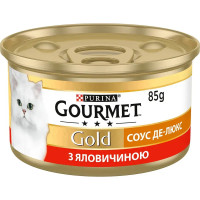 Gourmet Gold (Гурме Голд) консерви для кішок Соус Де-Люкс з яловичиною шматочки в соусі 85г*12шт