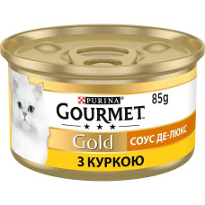 Gourmet Gold (Гурме Голд) консерви для кішок Соус Де-Люкс із куркою шматочки в соусі 85г*12шт