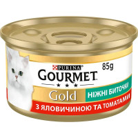 Gourmet Gold (Гурме Голд) консерви для кішок "Ніжні биточки" з яловичиною та томатами 85г*12шт