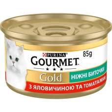 Gourmet Gold (Гурме Голд) консерви для кішок "Ніжні биточки" з яловичиною та томатами 85г*12шт