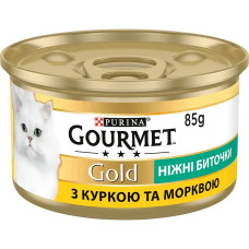 Gourmet Gold (Гурме Голд) консерви для кішок "Ніжні биточки" з куркою та морквою 85g*12шт