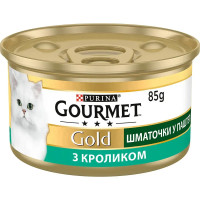 Gourmet Gold (Гурме Голд) консерви для котів з кроликом, шматочки в паштеті 85г*24шт