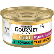 Gourmet Gold (Гурме Голд) консерви для кішок з кроликом і печінкою, шматочки в соусі 85 г*24 шт.