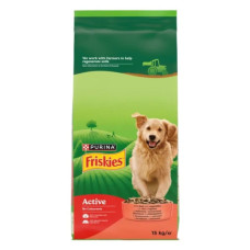 Сухий корм Friskies Active для дорослих активних собак з яловичиною 15 КГ