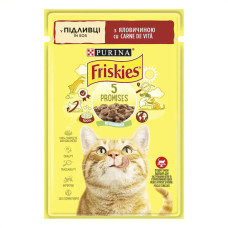 Вологий корм Friskies для кішок з яловичиною, шматочки в соусі 85г*26шт