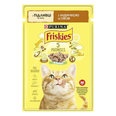 Вологий корм Friskies для кішок з індичкою, шматочки в соусі 85 г*26 шт