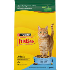 Сухий корм Friskies Для кішок з лососем та овочами 1.5 кг