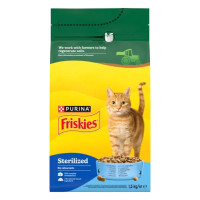 Сухий корм Friskies Sterilized для стерилізованих котів, лососів та овочів  1.5 кг