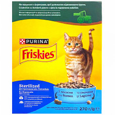 Сухий корм Friskies Sterilized для стерилізованих кішок, з лососем і овочами 270 г