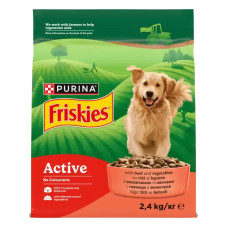 Сухий корм Friskies Dag Active для активних собак, з яловичиною 2.4 кг
