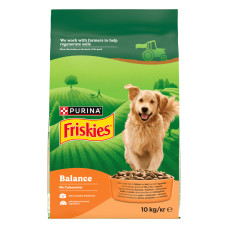 Сухий корм Friskies Dog Balance для собак, з куркою й овочами 10 кг