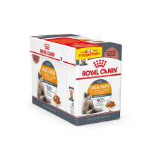 Акция! Влажный корм для взрослых кошек ROYAL CANIN HAIR&SKIN IN GRAVY 0.085г 8+4