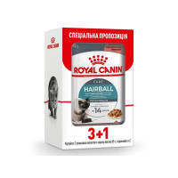 Акция! 3+1! Royal Canin влажный корм HAIRBALL CARE в соусе 85 г