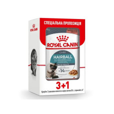 Акция! 3+1! Royal Canin влажный корм HAIRBALL CARE в соусе 85 г