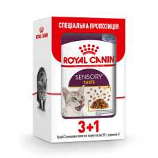 Акція! 3+1! Вологий корм для дорослих котів ROYAL CANIN SENSORY TASTE JELLY 85 г