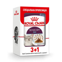 Акция! 3+1! Влажный корм для взрослых кошек ROYAL CANIN SENSORY FEEL JELLY 85 г