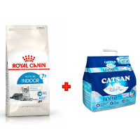 Акція! Корм для домашніх котів ROYAL CANIN INDOOR 7+ 3.5 кг + Catsan 5 л