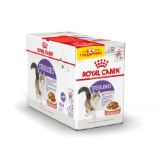 Акція! Вологий корм для дорослих стерилізованих кошек ROYAL CANIN STERILISED IN GRAVY 0.85Г 8+4
