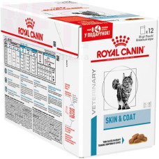 Акція! Вологий корм для дорослих котів ROYAL CANIN SKIN&COAT CAT Pouches 0.085 кг 8шт+4шт в подарунок