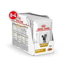 Акція! Вологий корм для дорослих котів ROYAL CANIN URINARY S/O CAT pouches  0.085г 8 шт + 4 шт у подарунок