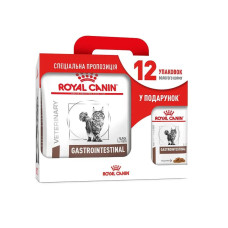Акция! Корм для взрослых кошек ROYAL CANIN GASTRO INTESTINAL CAT 4.0 кг + 12 паучей в подарунок!