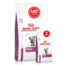 Акция! Сухой корм для взрослых котов ROYAL CANIN RENAL FELINE 2 кг + 0.4 кг в подарок