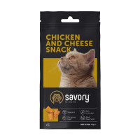 Лакомство для кошек Savory Snack Chicken and Cheese 60 г (подушечки с курицей и сыром)